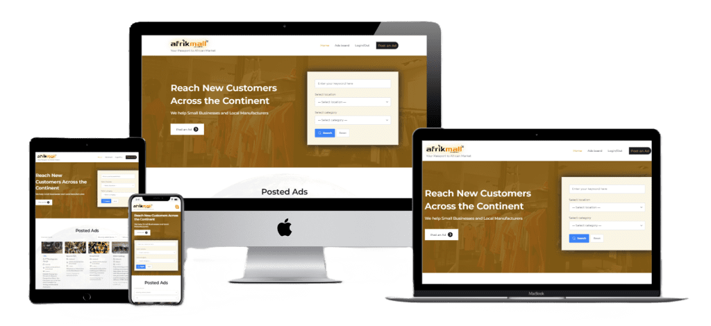 afrikmall website by Rock Edge ICT