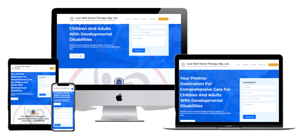 live well home website by Rock Edge ICT